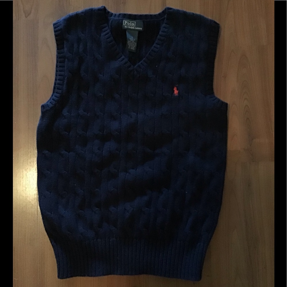 Polo by Ralph Lauren boys sweater vest sz 7